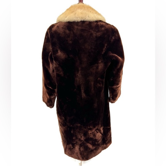 Vintage Flesher’s Furs Ottawa Genuine Sheared Beaver Coat with Mink Collar Small - Picture 3 of 9